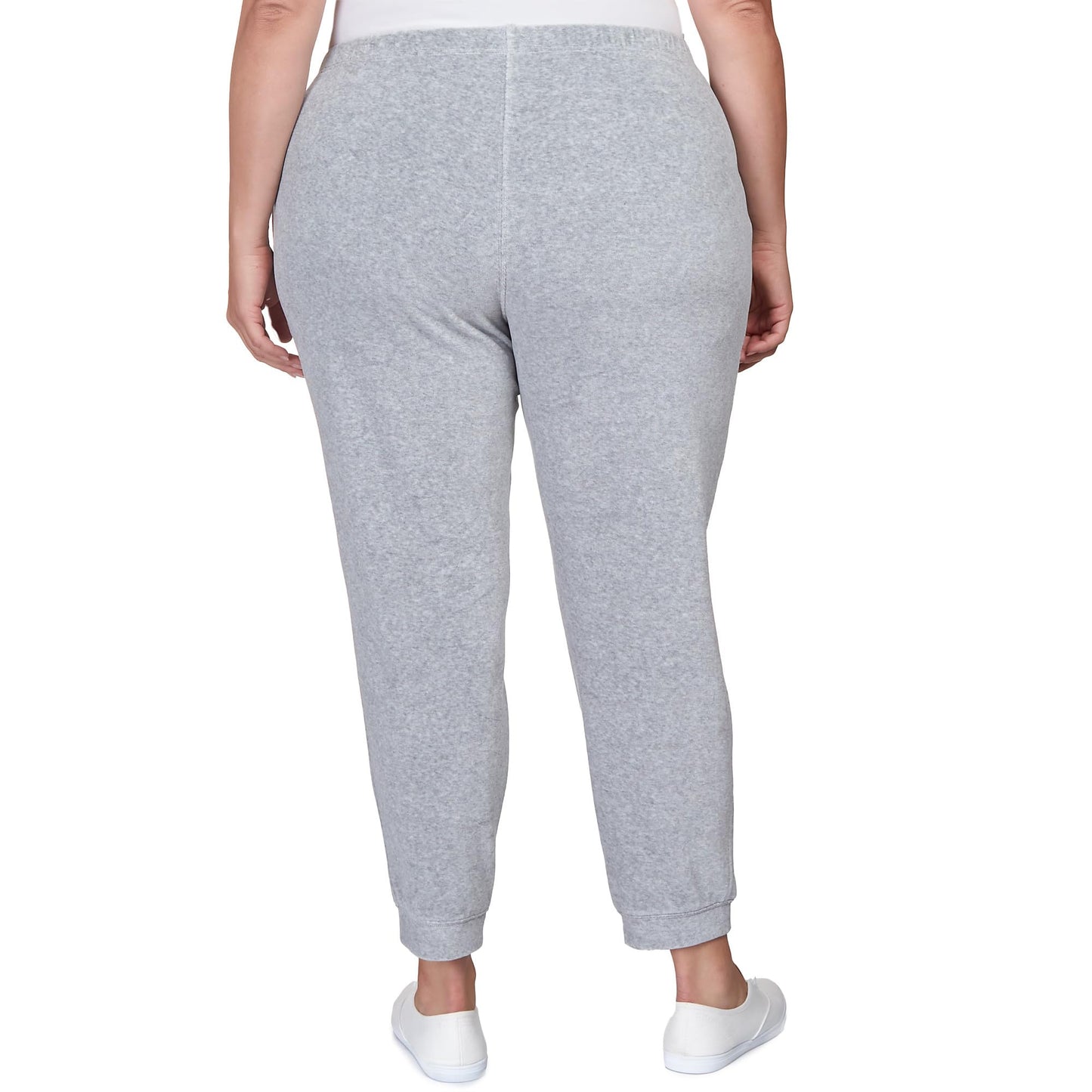 Alfred Dunner Drama Queen Velor Jogger Pants with Pocket