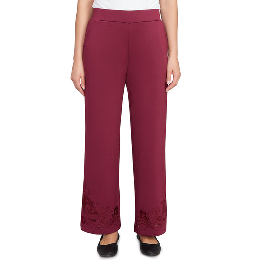 Ruby Rd. Scuba with Embroidery (US, Alpha, Medium, Regular, Regular, Standard, Raisin)
