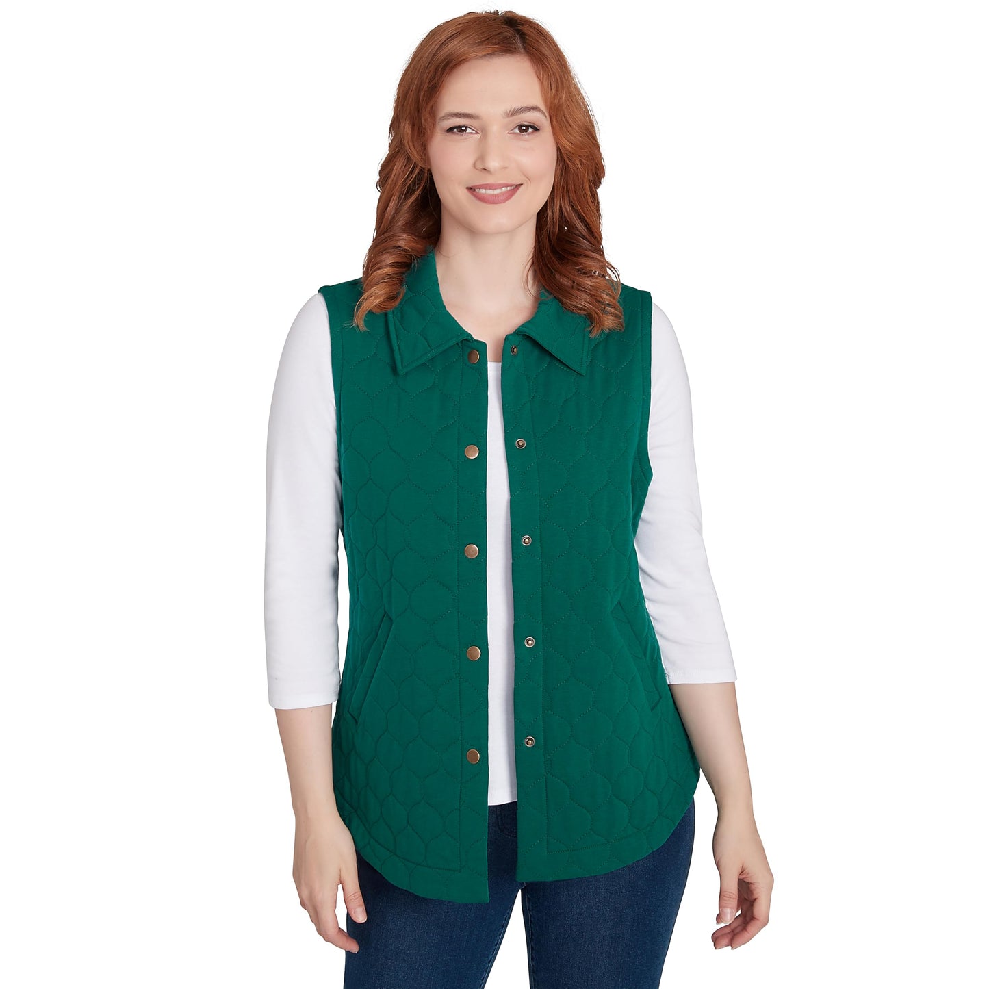 Ruby Rd. Quilted Jacket Cotton/Polyester (US, Alpha, Small, Regular, Regular, Emrald)