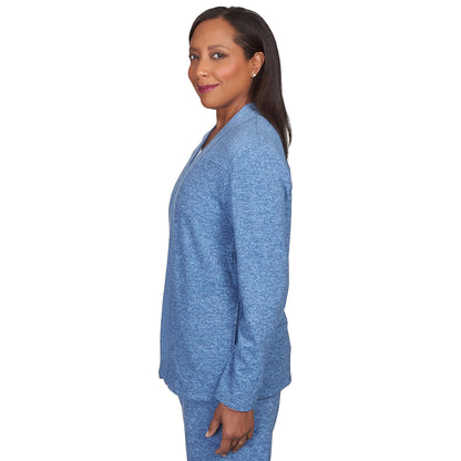 Alfred Dunner Comfort Zone Open Front Cardigan