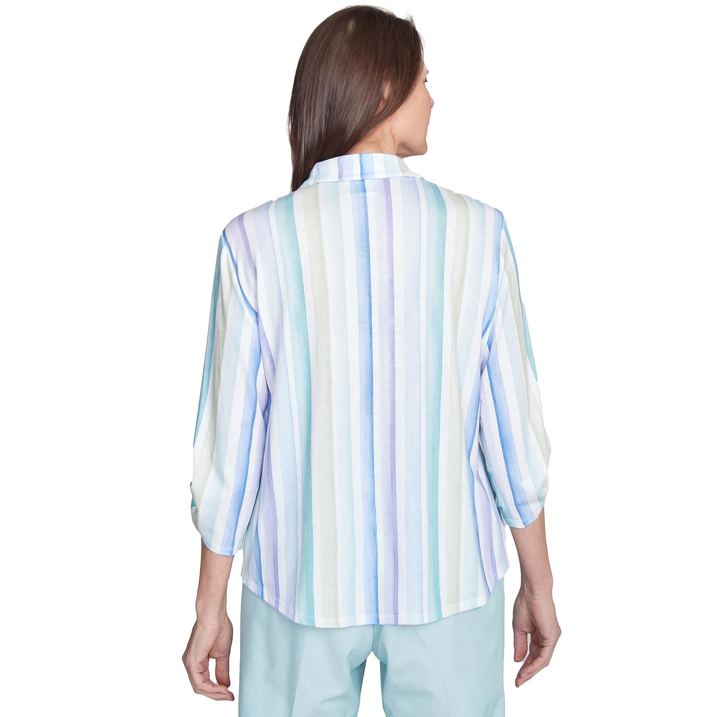 Alfred Dunner Strip Knit Shirt