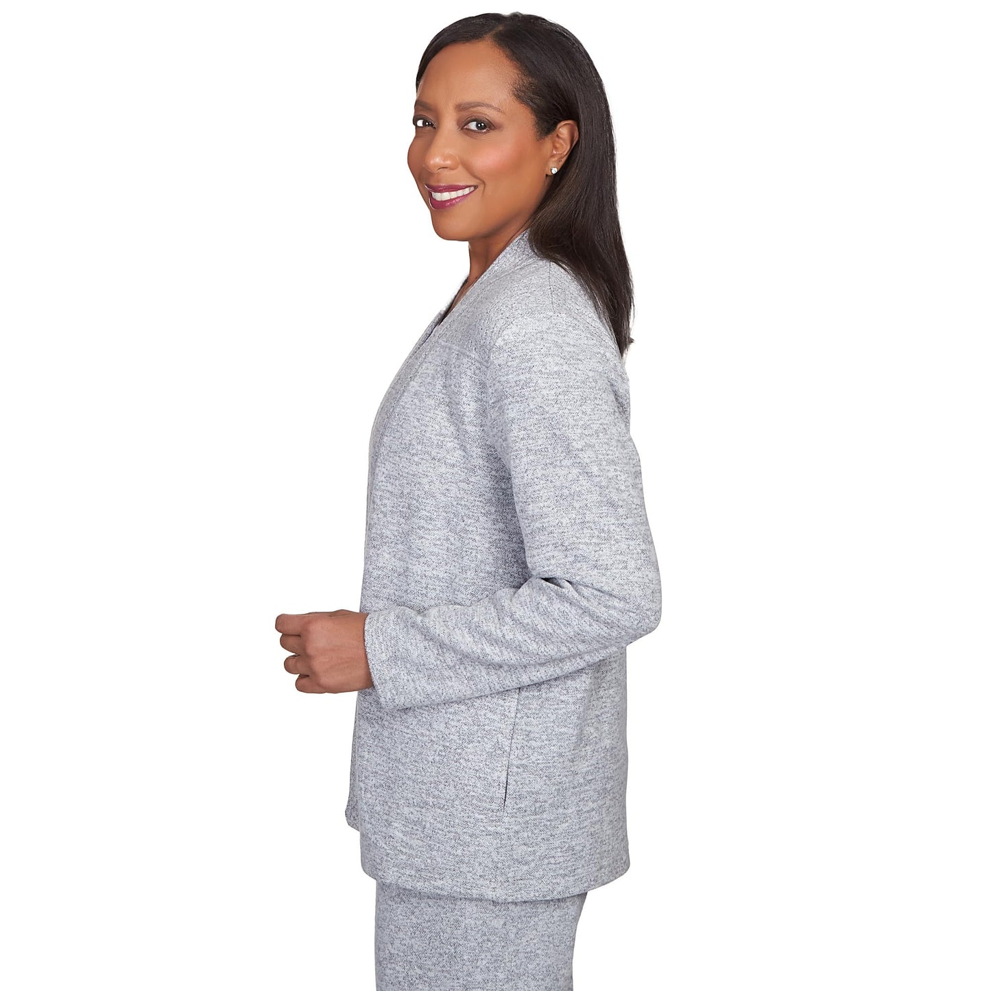 Alfred Dunner Comfort Zone Soft Cardigan with Pocket