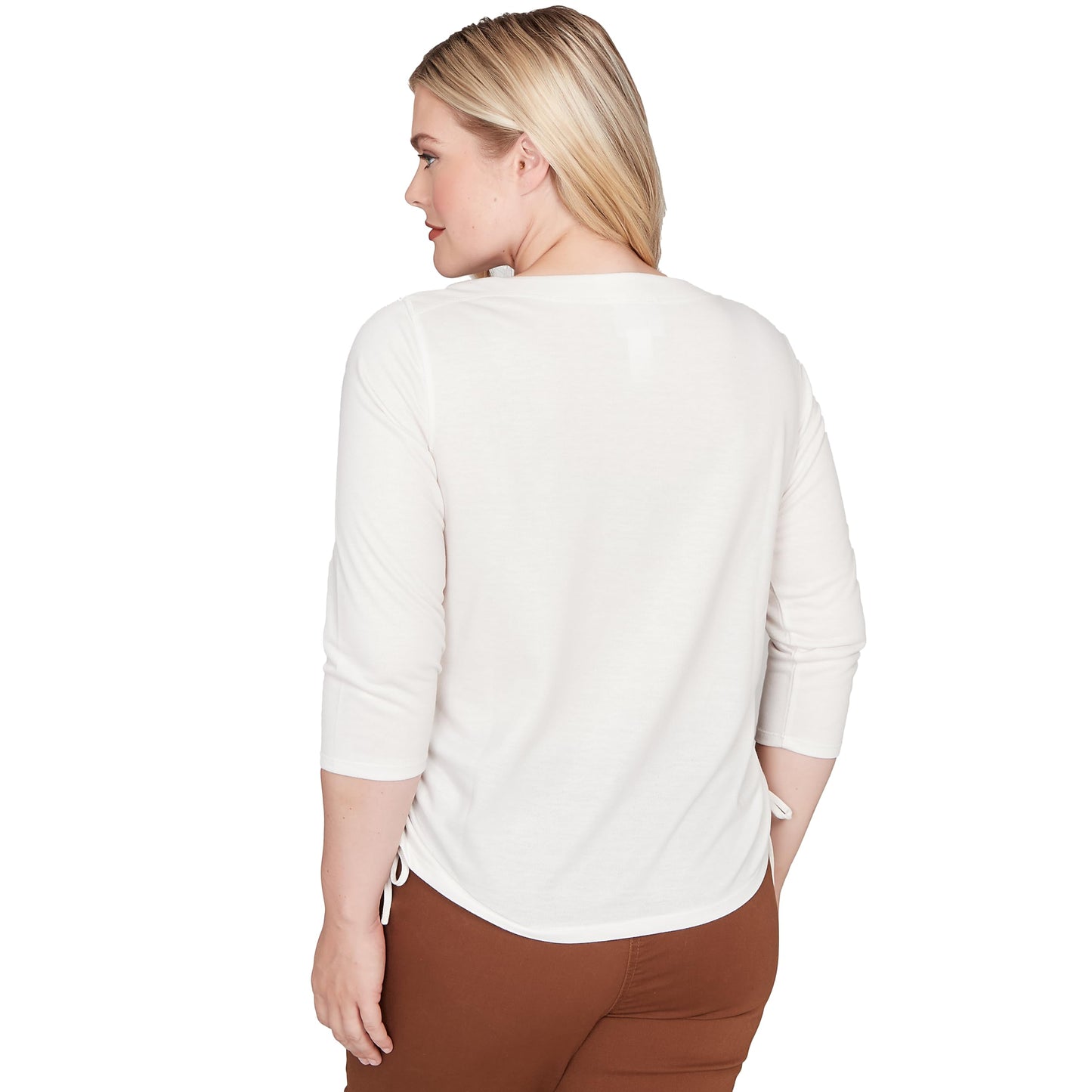 Asymmetric Floral Side Tie Top