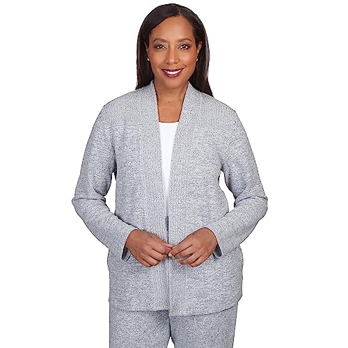 Alfred Dunner Comfort Zone Open Front Cardigan