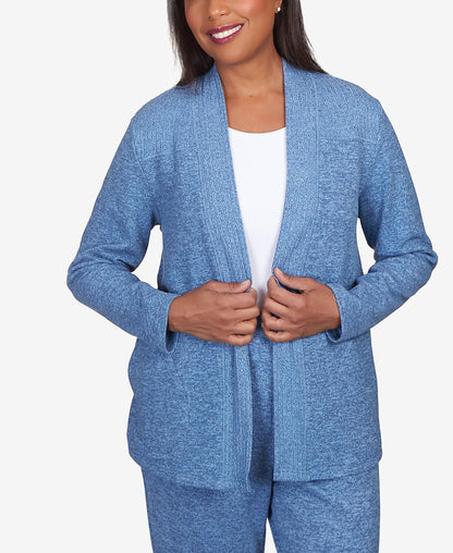 Alfred Dunner Comfort Zone Open Front Cardigan