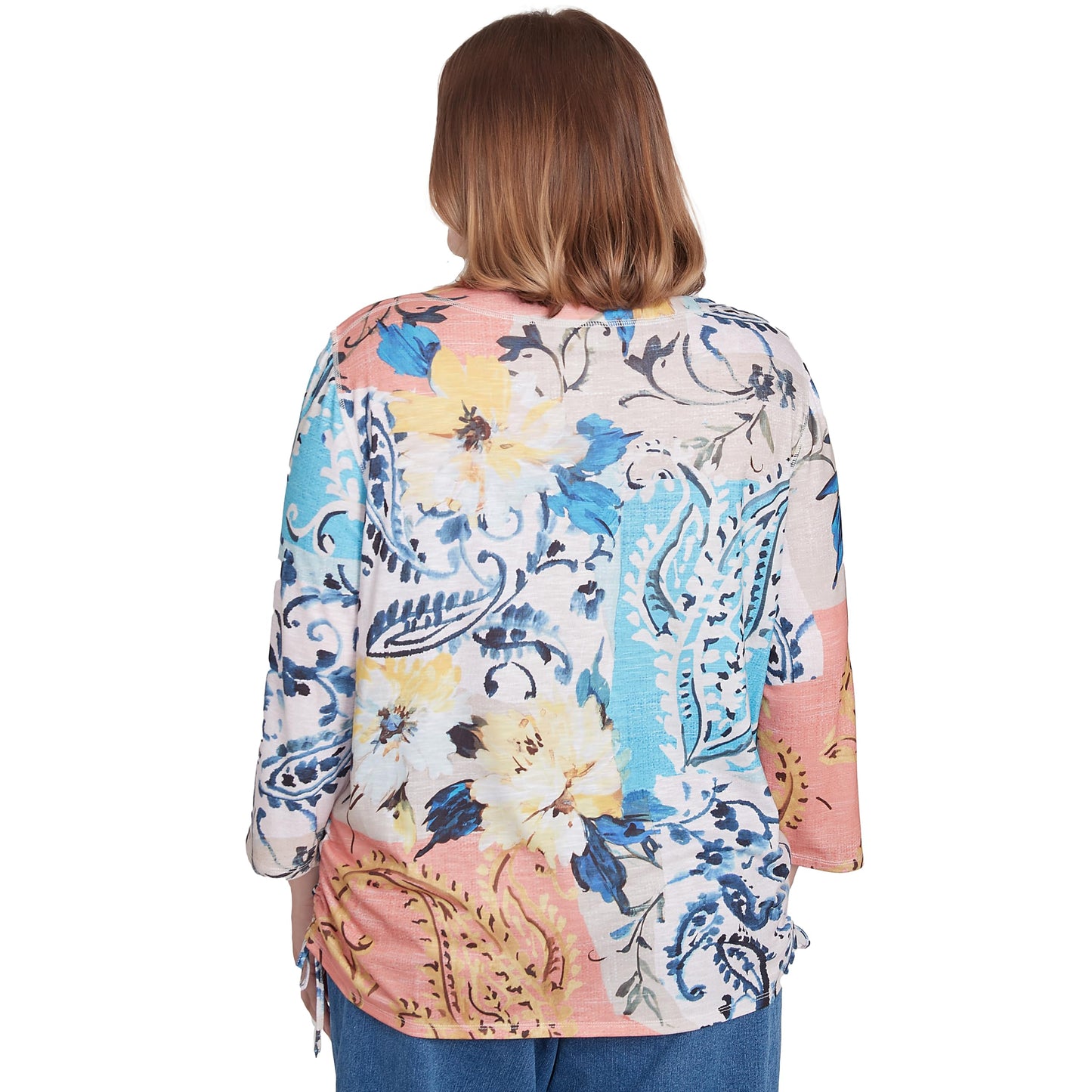 Floral Patch Drawstring Top