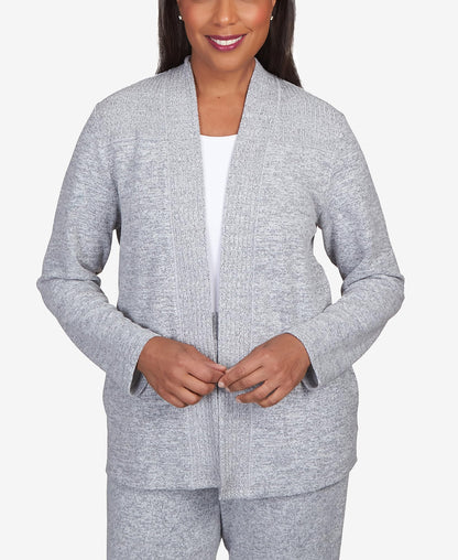 Alfred Dunner Comfort Zone Soft Cardigan with Pocket