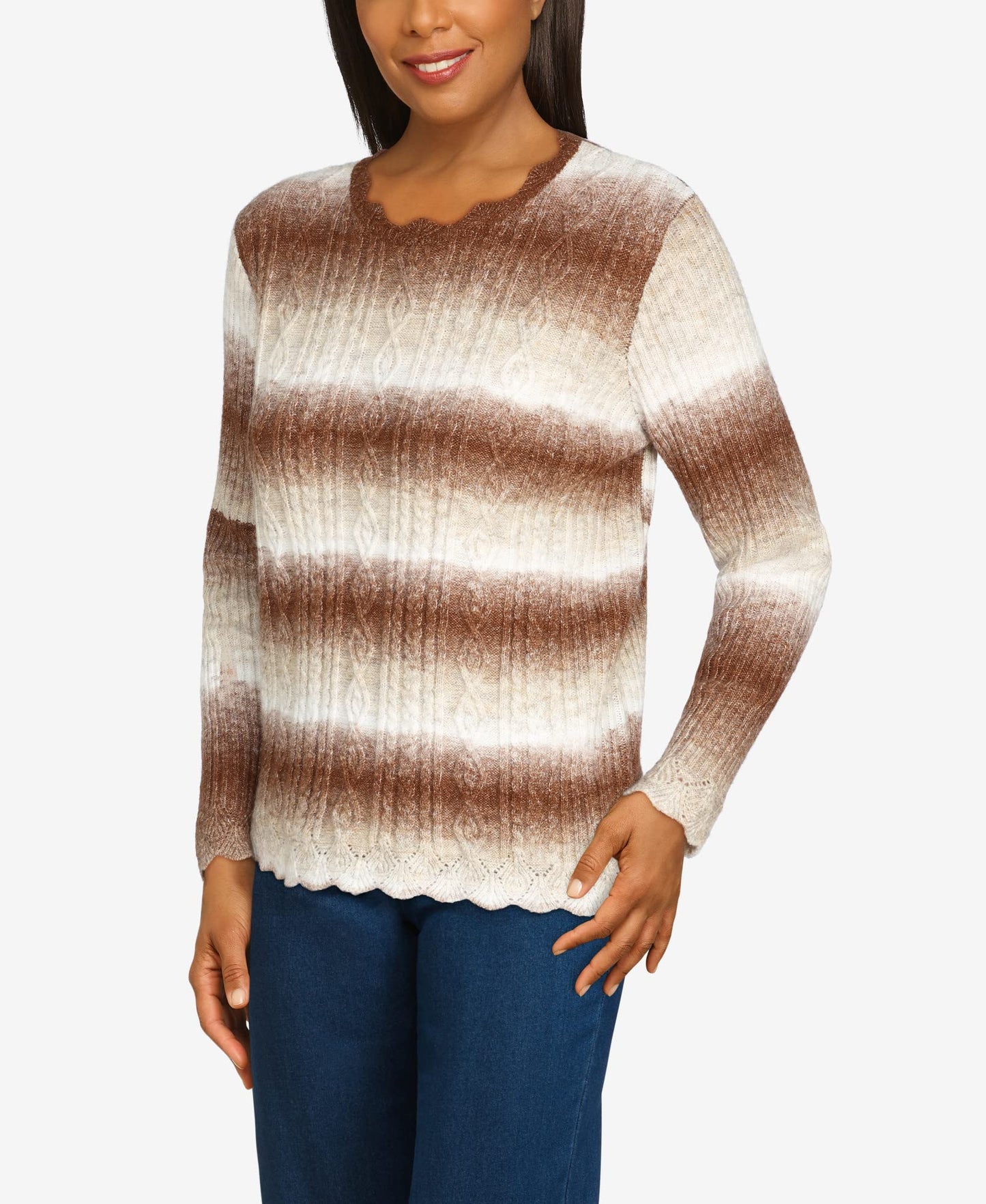Alfred Dunner Women's Ombre Sweater