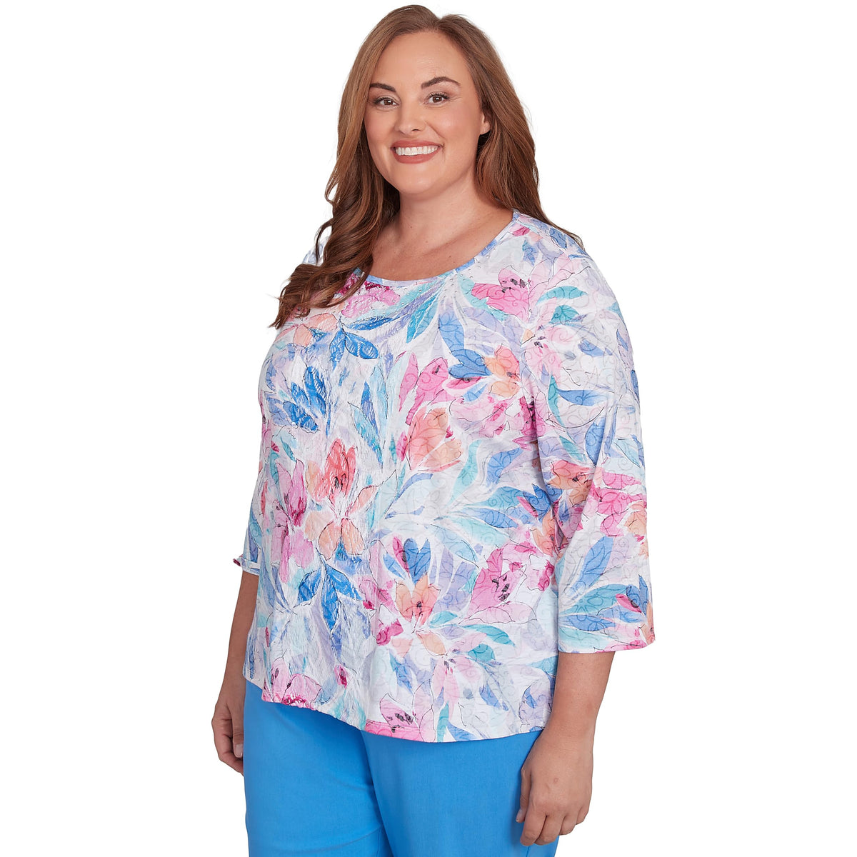 Floral Spray Crewneck Top