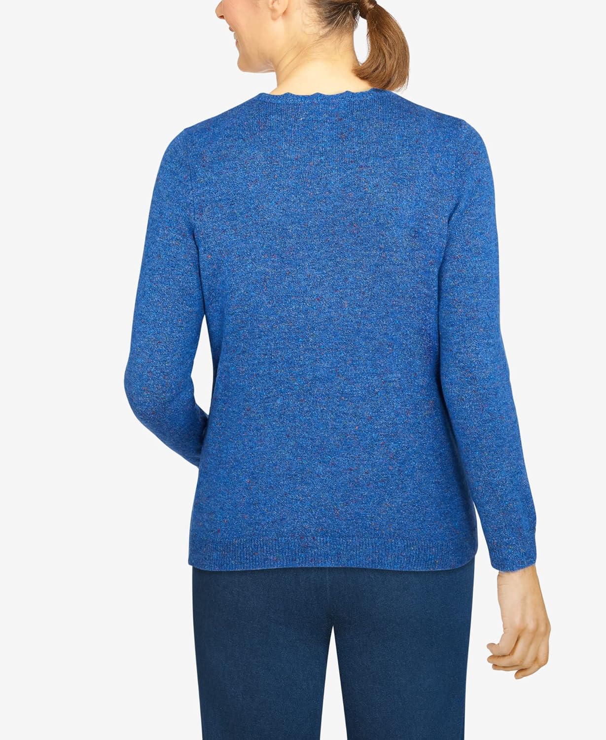 Alfred Dunner Women's Cozy Cashmelon Sweater Size XL Cobalt Multi