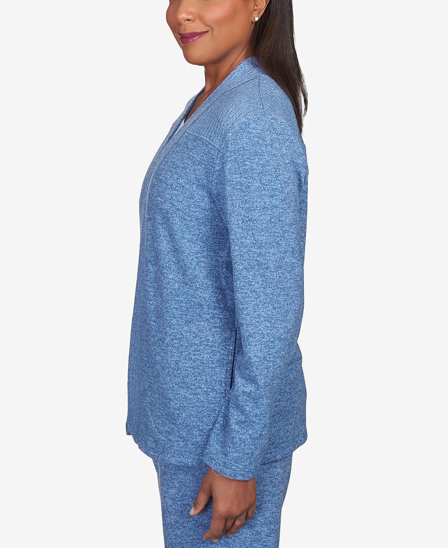 Alfred Dunner Comfort Zone Open Front Cardigan