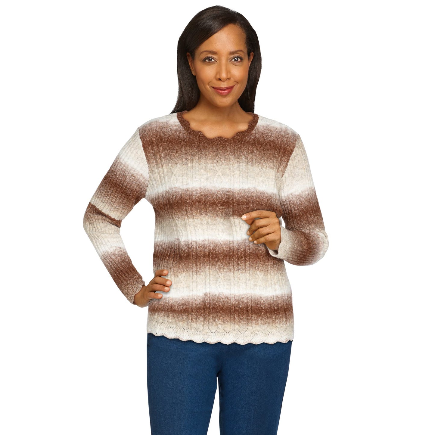 Alfred Dunner Women's Ombre Sweater