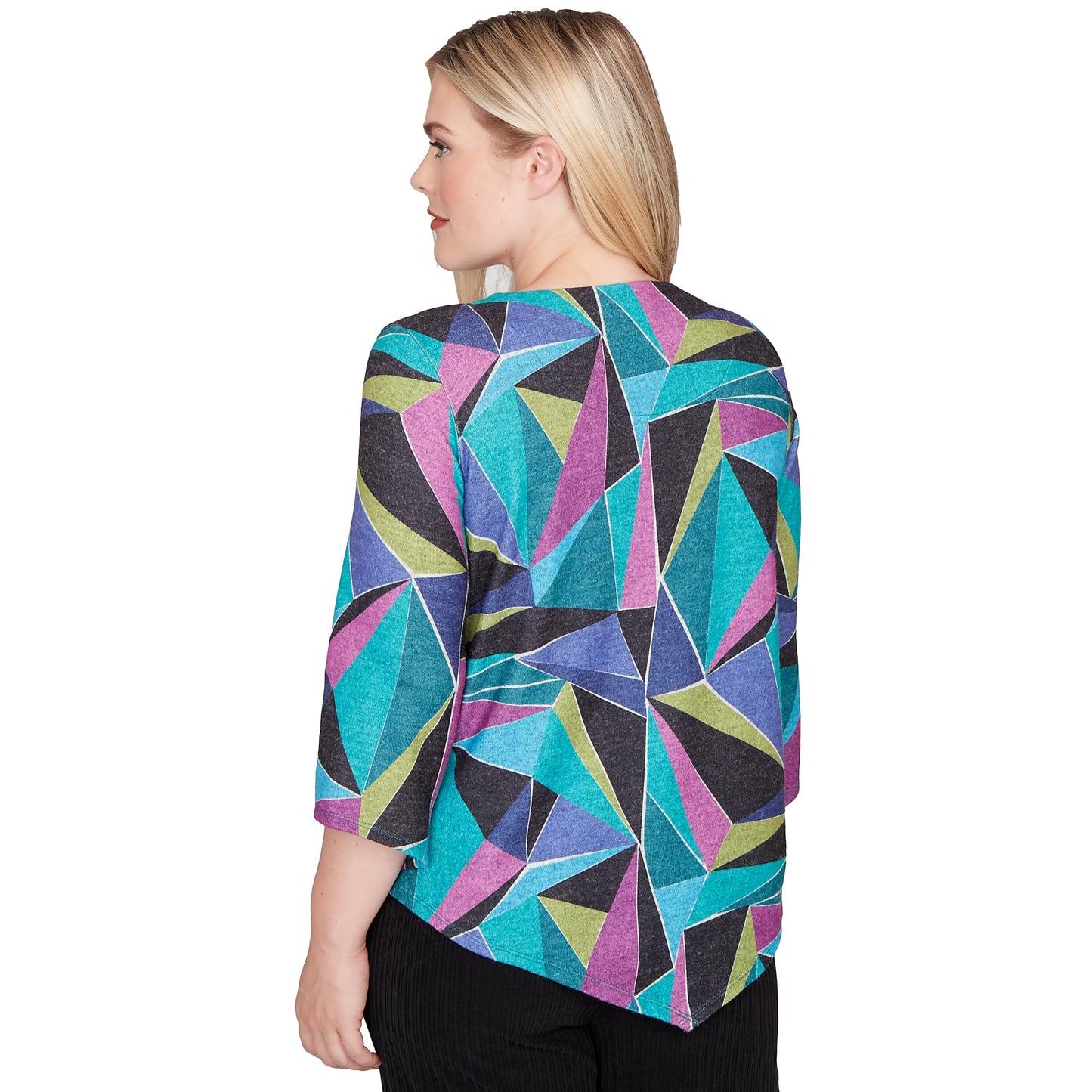 Abstract Stained Glass Top with Necklace