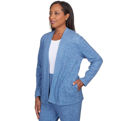 Alfred Dunner Comfort Zone Open Front Cardigan