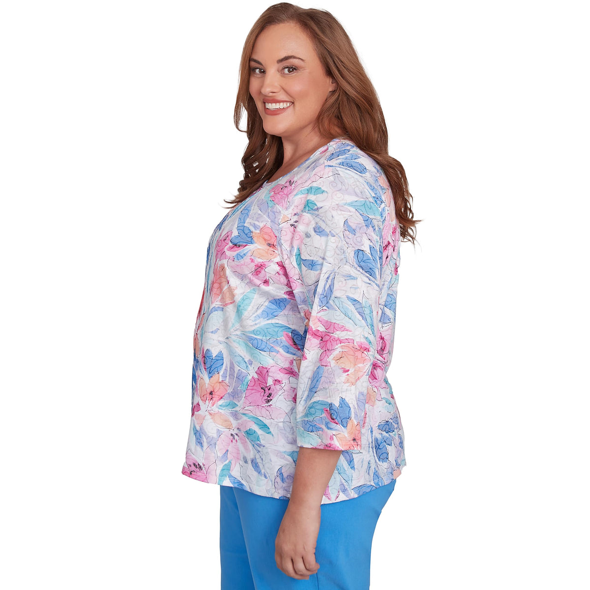 Floral Spray Crewneck Top