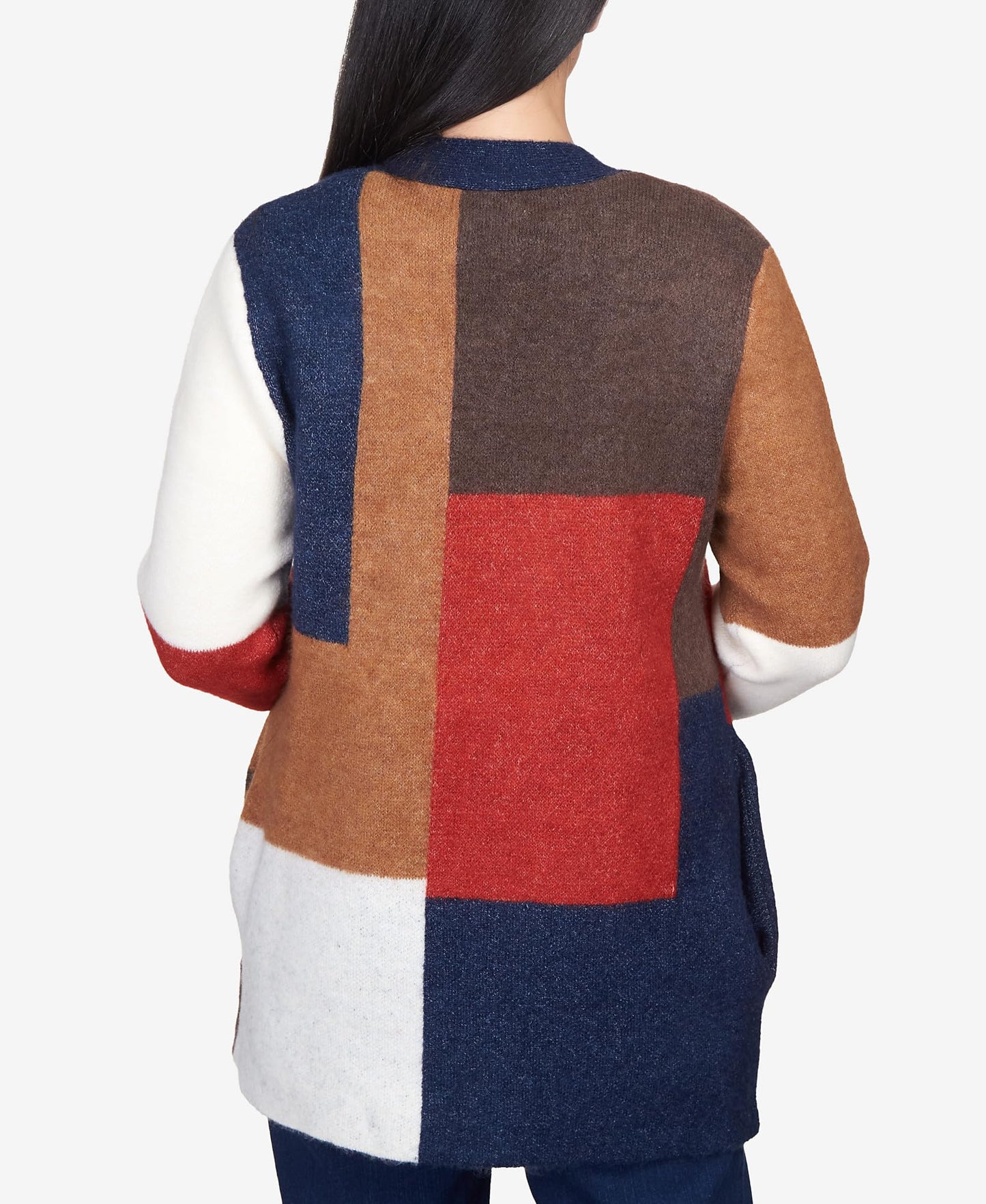 Alfred Dunner Women's Petite Autumn Colorblock Cardigan Size PS Multi