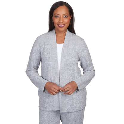 Alfred Dunner Comfort Zone Soft Cardigan with Pocket