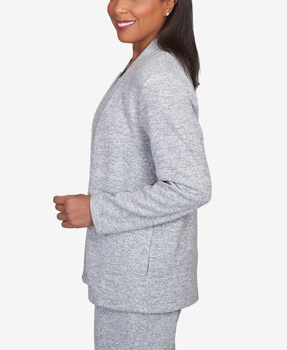 Alfred Dunner Comfort Zone Open Front Cardigan