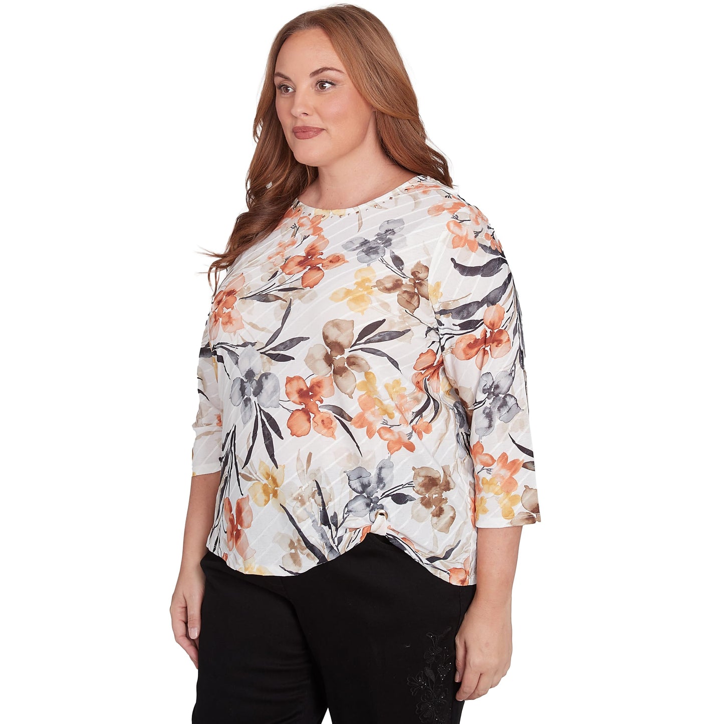 Watercolor Floral Crewneck Top
