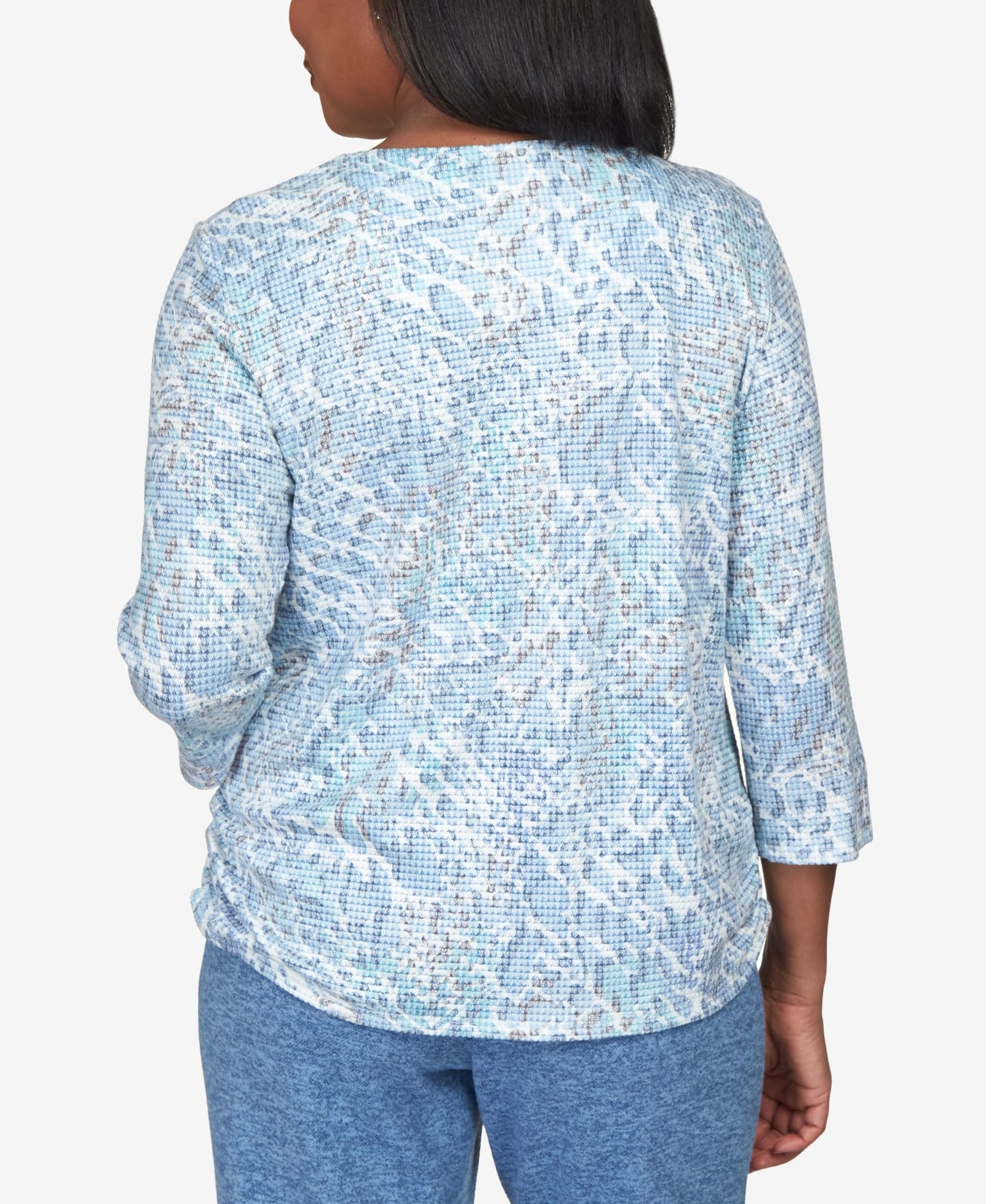 Alfred Dunner Comfort Zone Animal Print Rayon Polyester Top