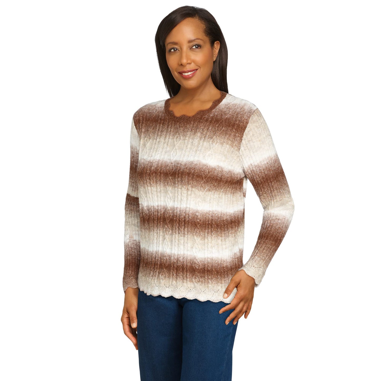 Alfred Dunner Women's Ombre Sweater
