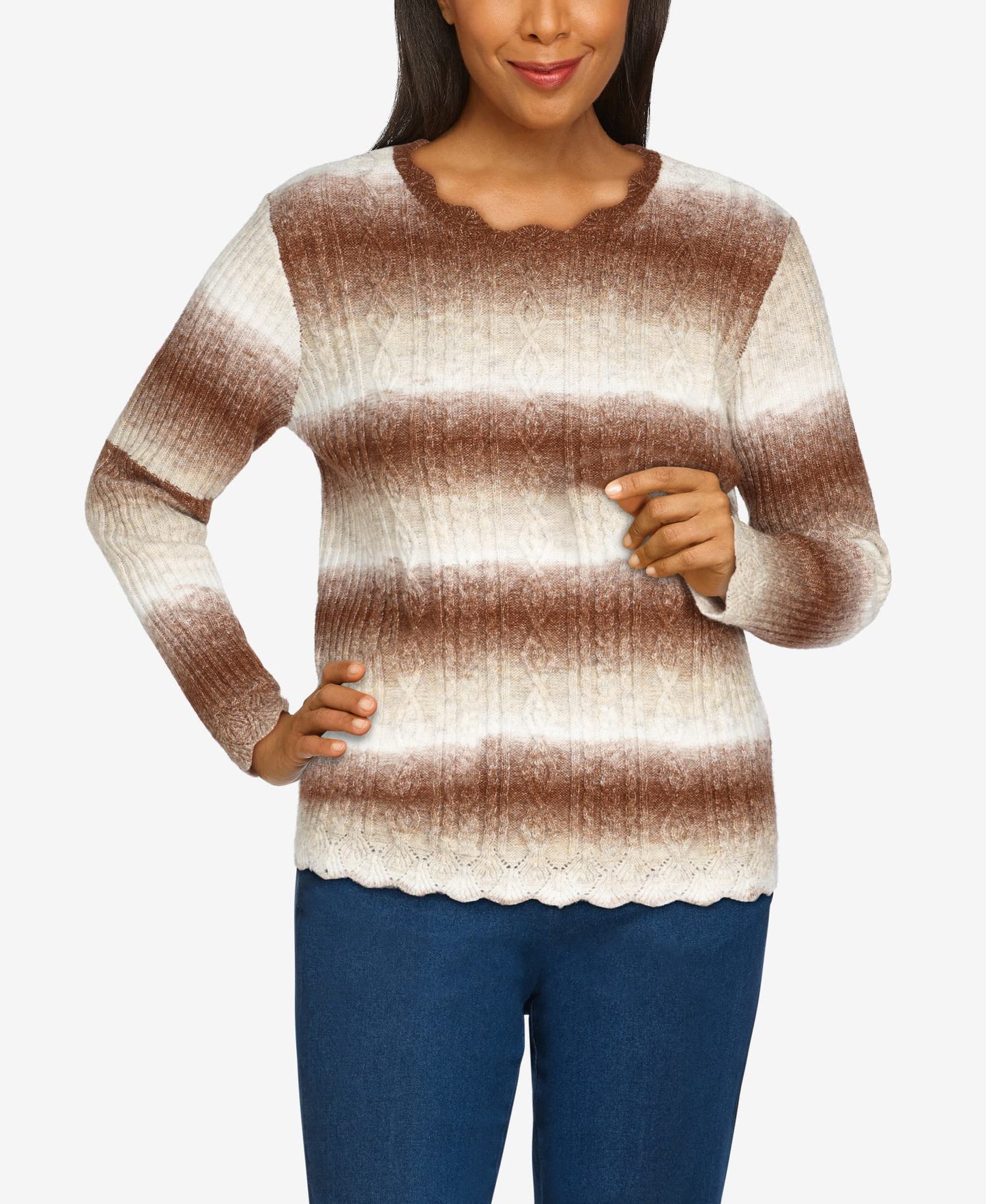 Alfred Dunner Women's Ombre Sweater