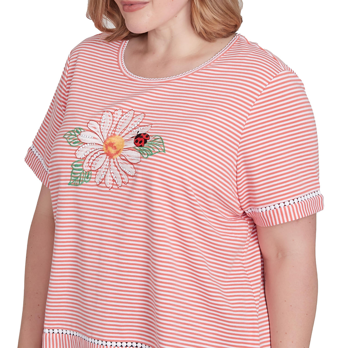 Daisy Knit Striped Tee