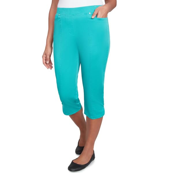 Alfred Dunner Nantucket Cotton Capri Pants with Tulip Edge