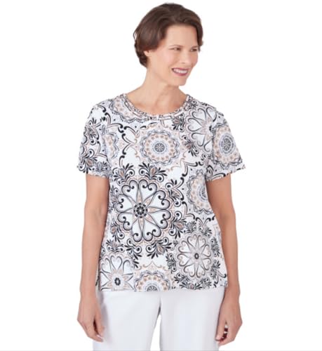 Alfred Dunner Geo Floral Cotton Top