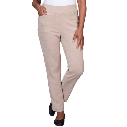 Alfred Dunner Womens Knit Corduroy Pull On Short Length Pant