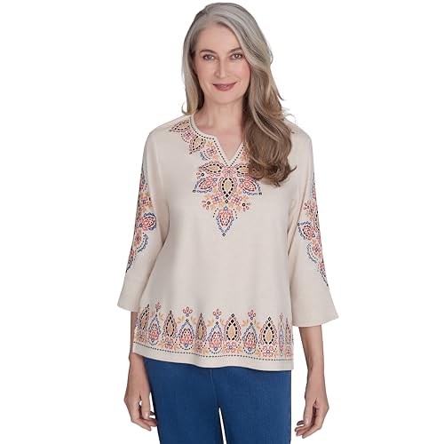 Alfred Dunner Harvest Moon Bohemia's Vibe Cotton/Poly Top