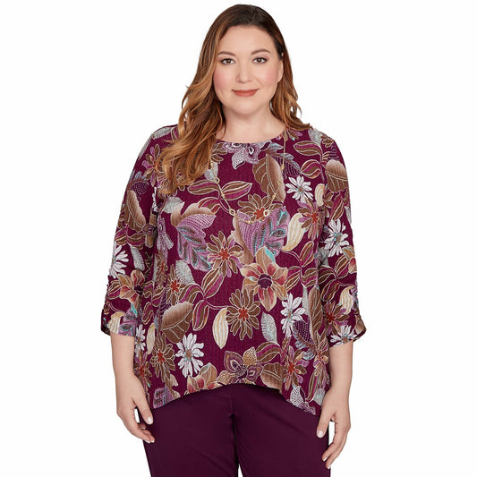 Batik Floral Melange Printed Top