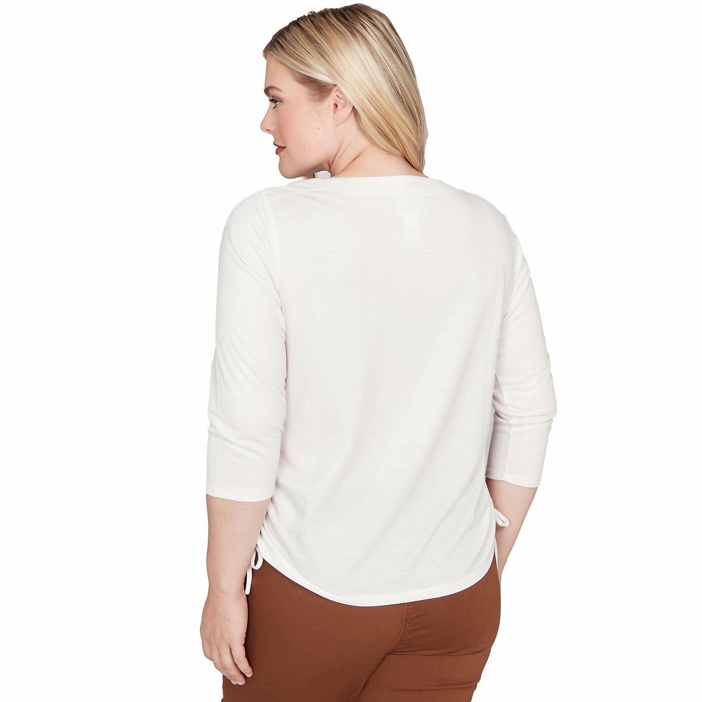 Asymmetric Floral Side Tie Top