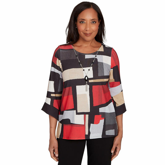 Alfred Dunner Colorblock Knit Top