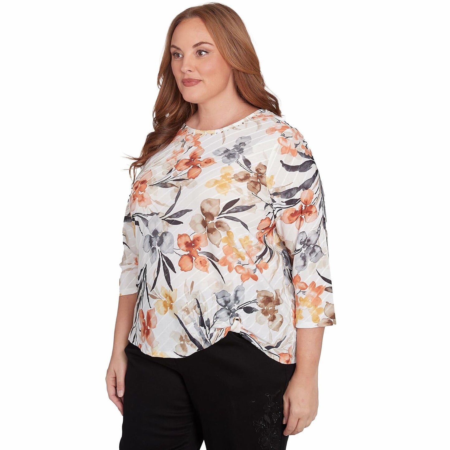 Watercolor Floral Crewneck Top