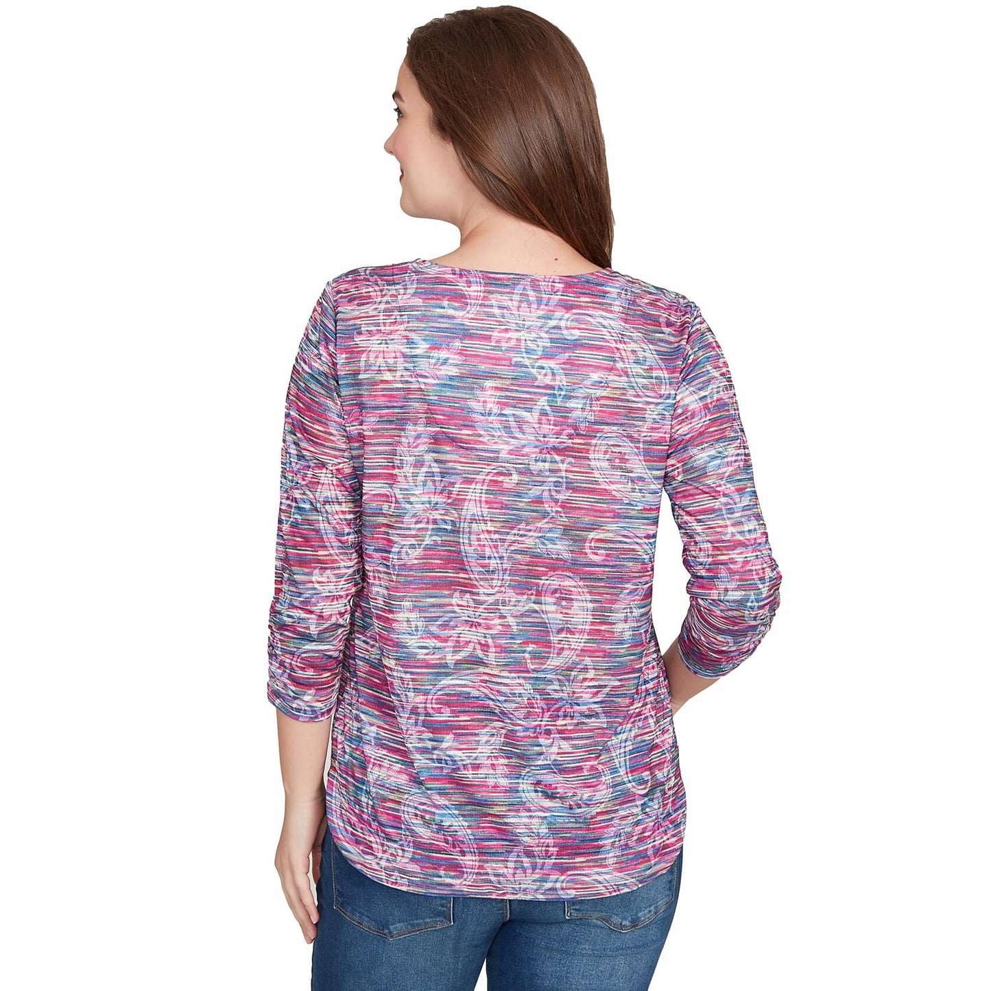 Ruby Rd. Knit Paisley Polyester Top